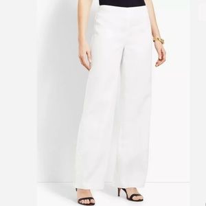NWOT Talbots High-Waist Palazzo Pant - White